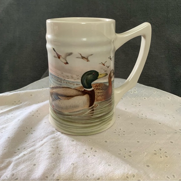 Walter  J. Seibold Beer Stein Mug Mallard Ducks Vintage Tankard Willow Grove - Picture 1 of 6